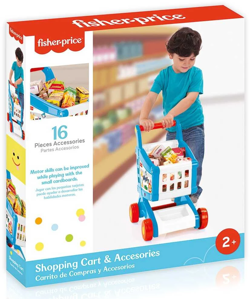 Pirkinių krepšelis su 16 priedų, Dolu Fisher Price 48 cm, 1806