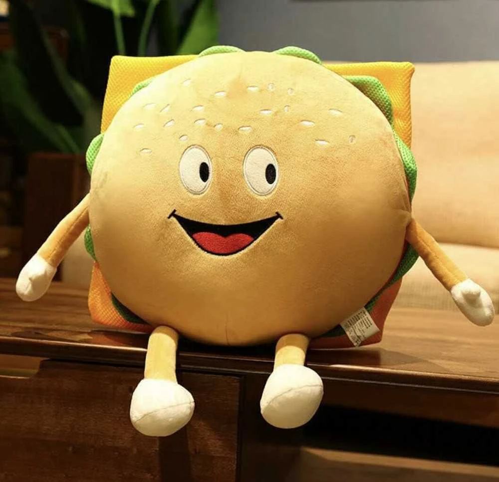 Pliušinis žaislas HappyJoe Mėsainis, 30 cm