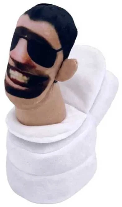 Pliušinis žaislas HappyJoe Skibidi su akiniais, 23cm