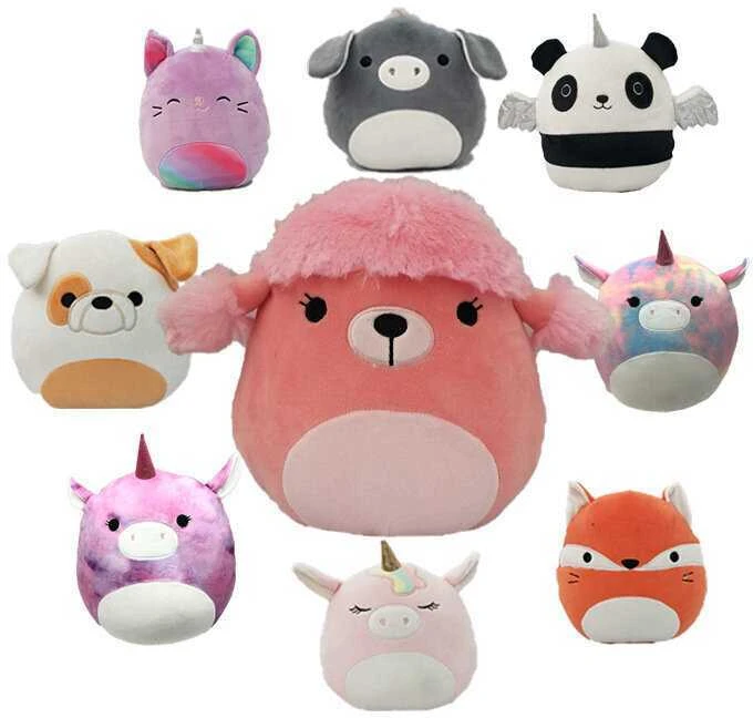 Pliušinis žaislas HappyJoe Squishmallows, violetinis vienaragis, 20cm