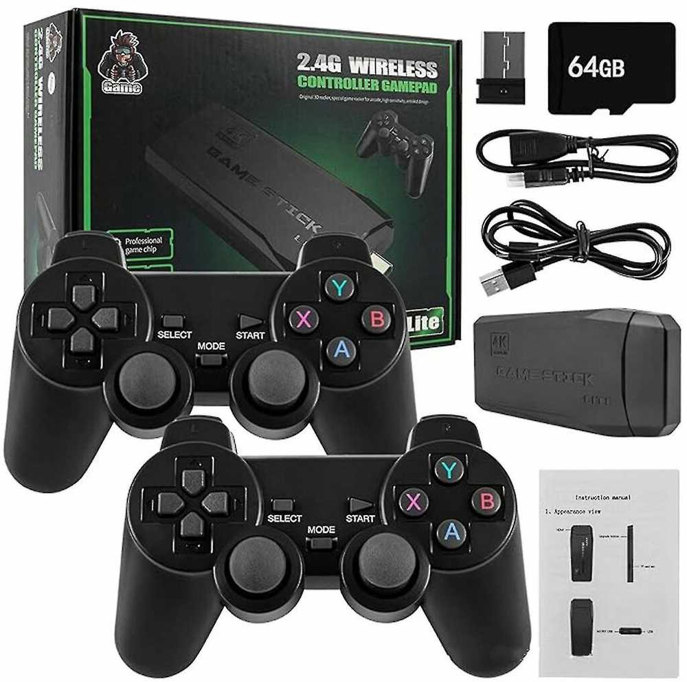 Retro 20000+ 4k Hdmi Tv Video Game Stick Retro žaidimų konsolė su 2 belaidžiais valdikliais 4k Game Stick,