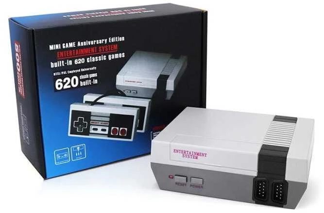 Riff AV620 Retro TV AV analoginė žaidimų konsolė su dviem valdikliais su 620 integruotų žaidimų