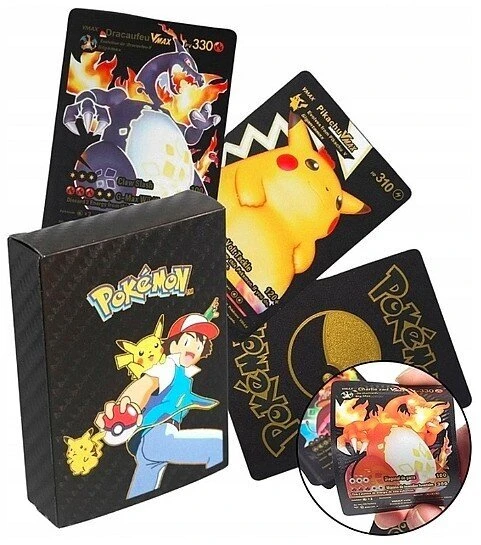 Stalo žaidimas TCG Juodas Pokemon kortų kaladė, 55 vnt.