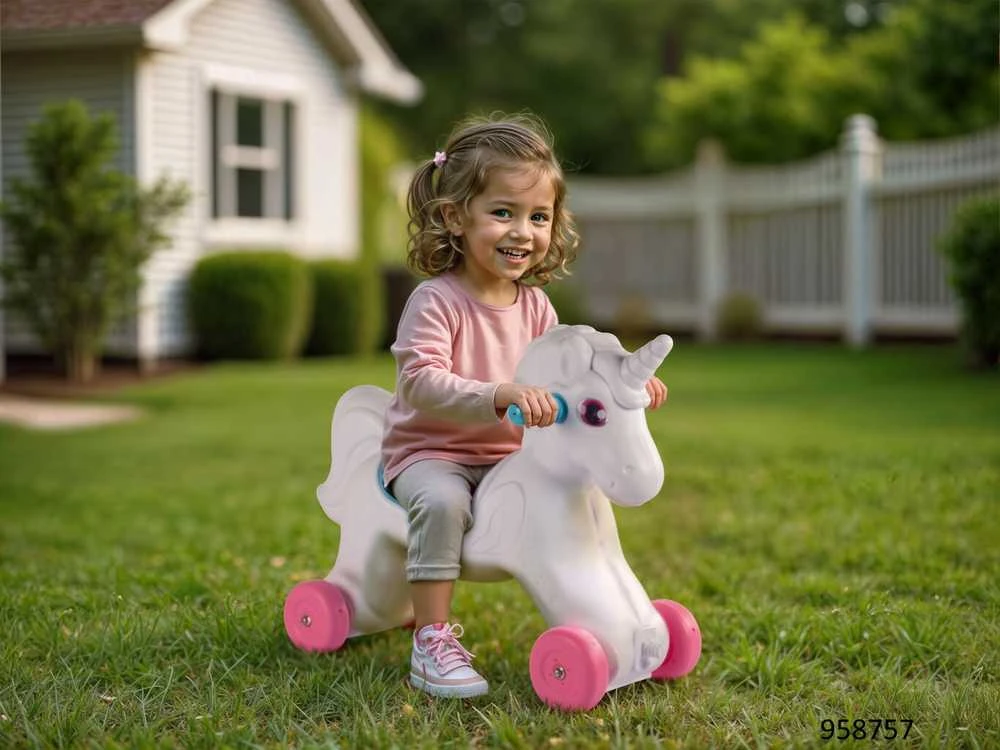 Supamas arkliukas su ratukais Dolu Unicorn 2in1, 2509