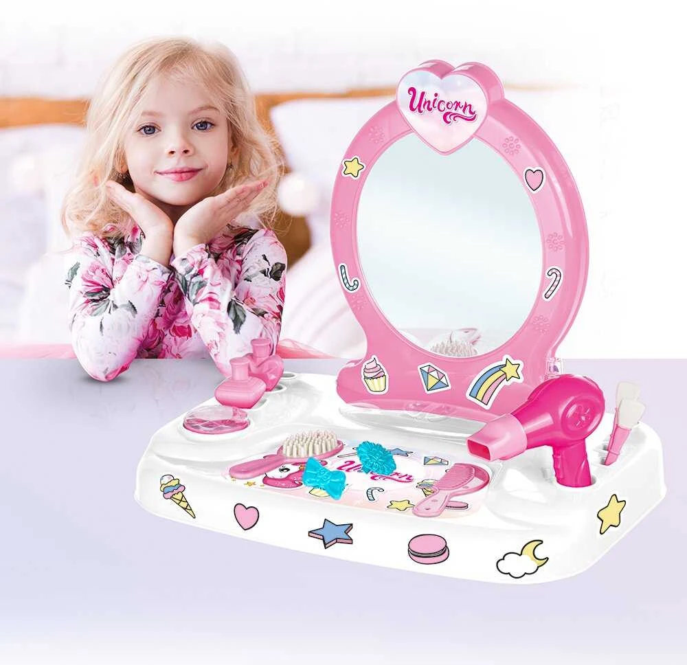 Tualetinis kosmetinis staliukas su priedais Unicorn Dolu, 2563