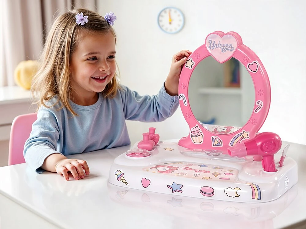 Tualetinis kosmetinis staliukas su priedais Unicorn Dolu, 2563