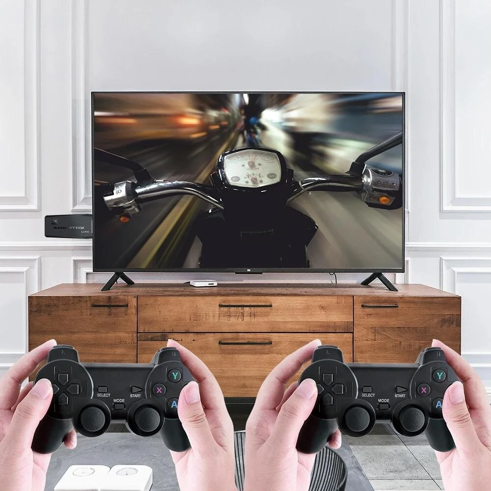 Vaizdo žaidimų konsolė 2.4G dvigubas belaidis valdiklis Game Stick 4K 20000 žaidimai 64 32GB retro žaidimai kalėdinėms dovanoms vaikams