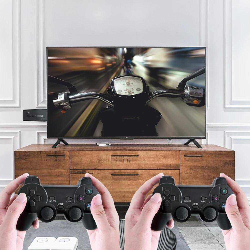 Vaizdo žaidimų konsolė 2.4G dvigubas belaidis valdiklis Game Stick 4K 20000 žaidimai 64 32GB retro žaidimai kalėdinėms dovanoms vaikams