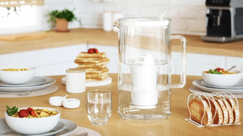 Vandens filtro ąsotis Aquaphor Nord A5 H Juodas Glass filter jug, juodas