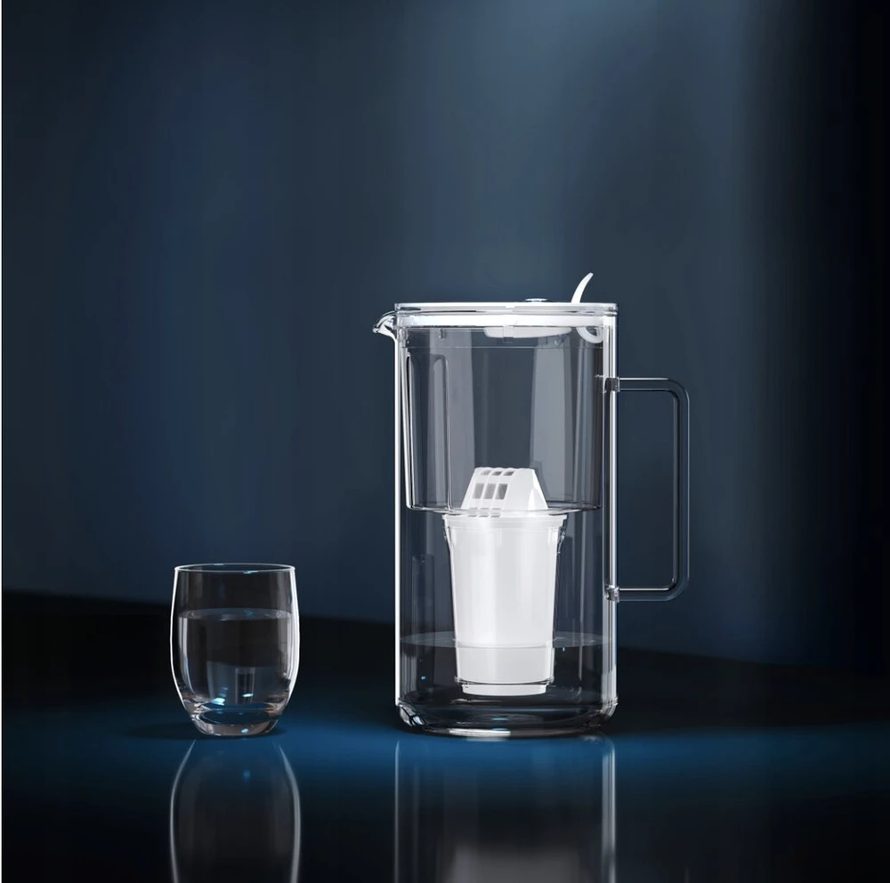 Vandens filtro ąsotis Aquaphor Nord A5 H Juodas Glass filter jug, juodas