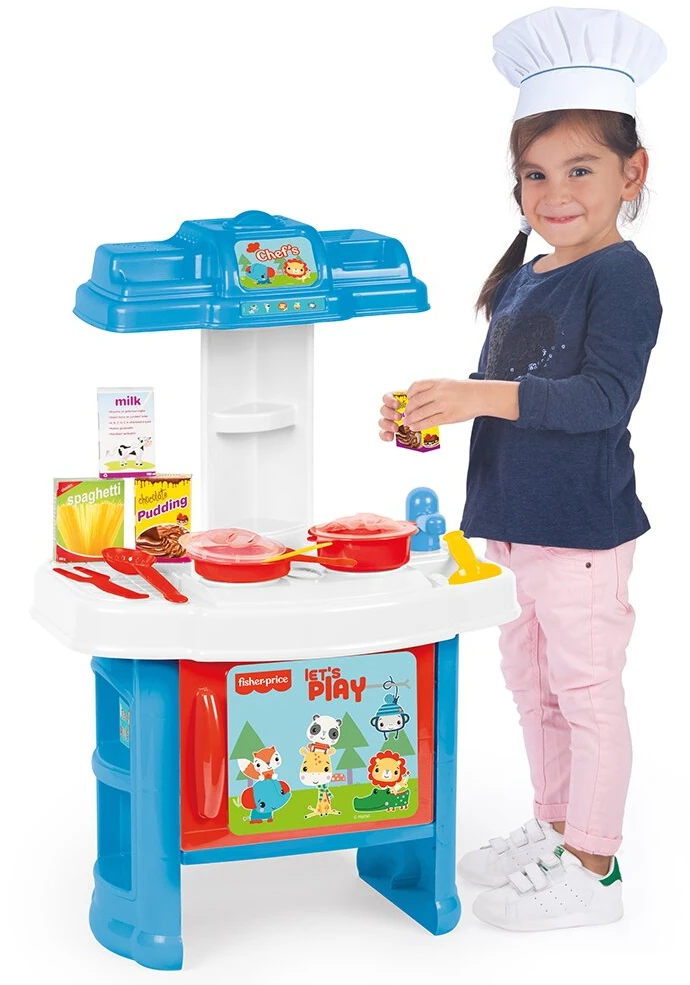 Virtuvėlė 64 cm Dolu Fisher Price, su 19 priedų, 1820