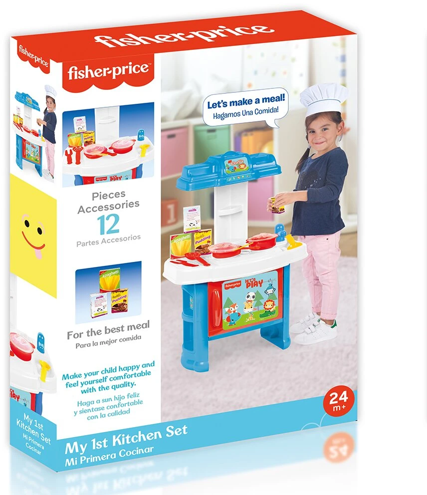 Virtuvėlė 64 cm Dolu Fisher Price, su 19 priedų, 1820