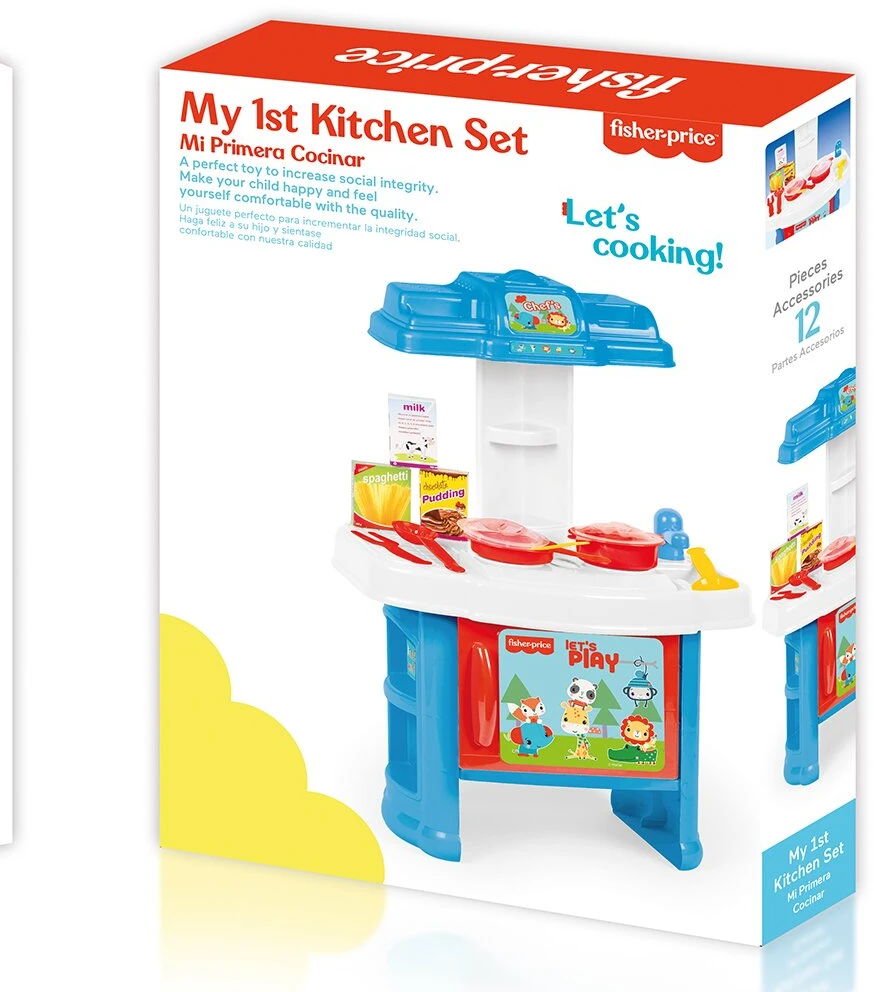 Virtuvėlė 64 cm Dolu Fisher Price, su 19 priedų, 1820