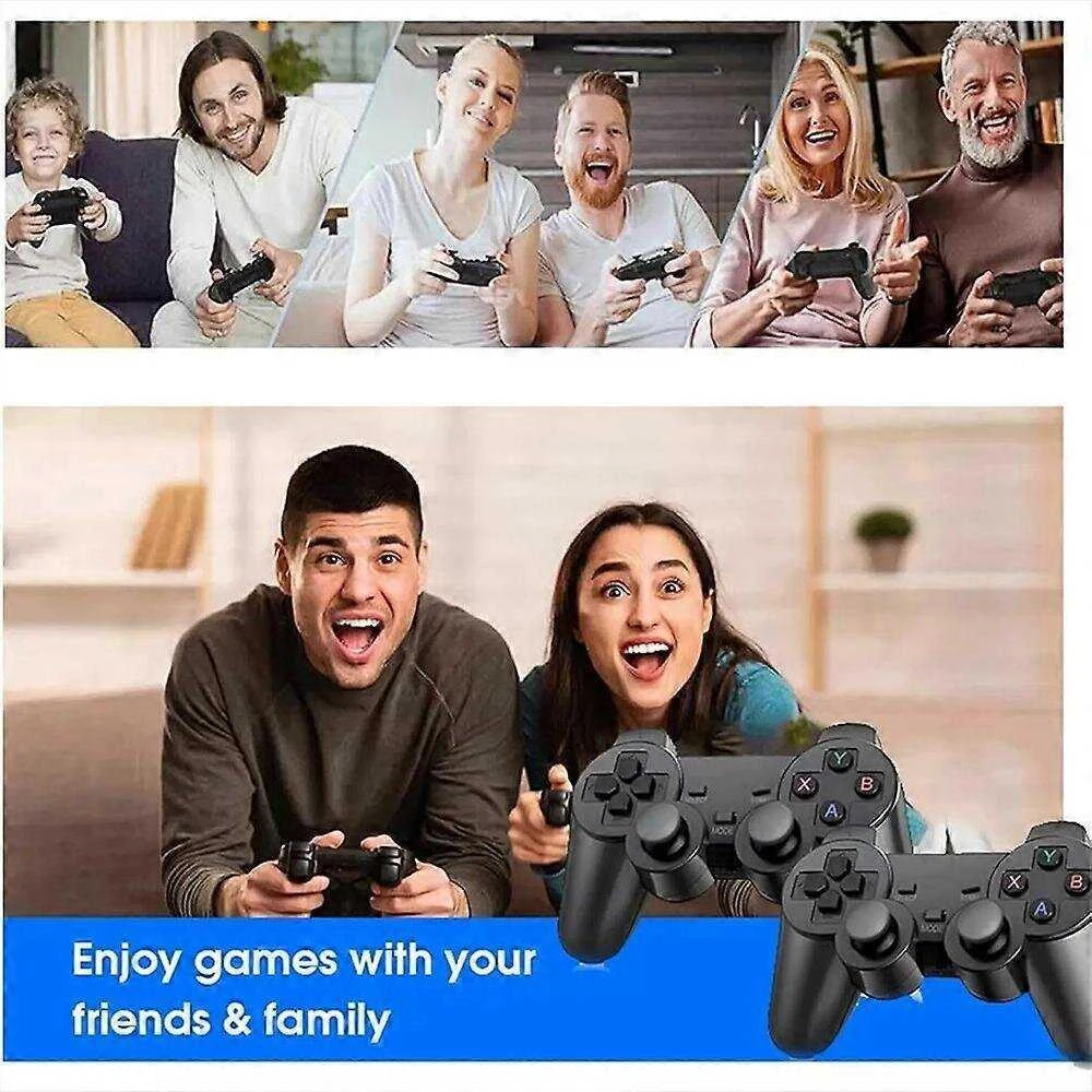 X2 Ultra Video Game Stick konsolė arba TIK 2.4G dvigubas belaidis valdiklis 4K HD30000 žaidimai 64G/128G retro žaidimai Kalėdų dovana 128G