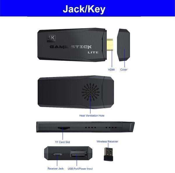 Gainward Žaidimų konsolė 2024 nauja 20000+ 4k hdmi tv vaizdo žaidimų konsolė retro žaidimų konsolė su 2 belaidžiais valdikliais 4k žaidimų lazda 100% visiškai nauja