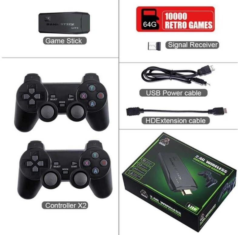 Pegasus Retro konsole su Hdmi televizoriumi, belaidėmis dviem pulteliais ir 128 GB atmintimi
