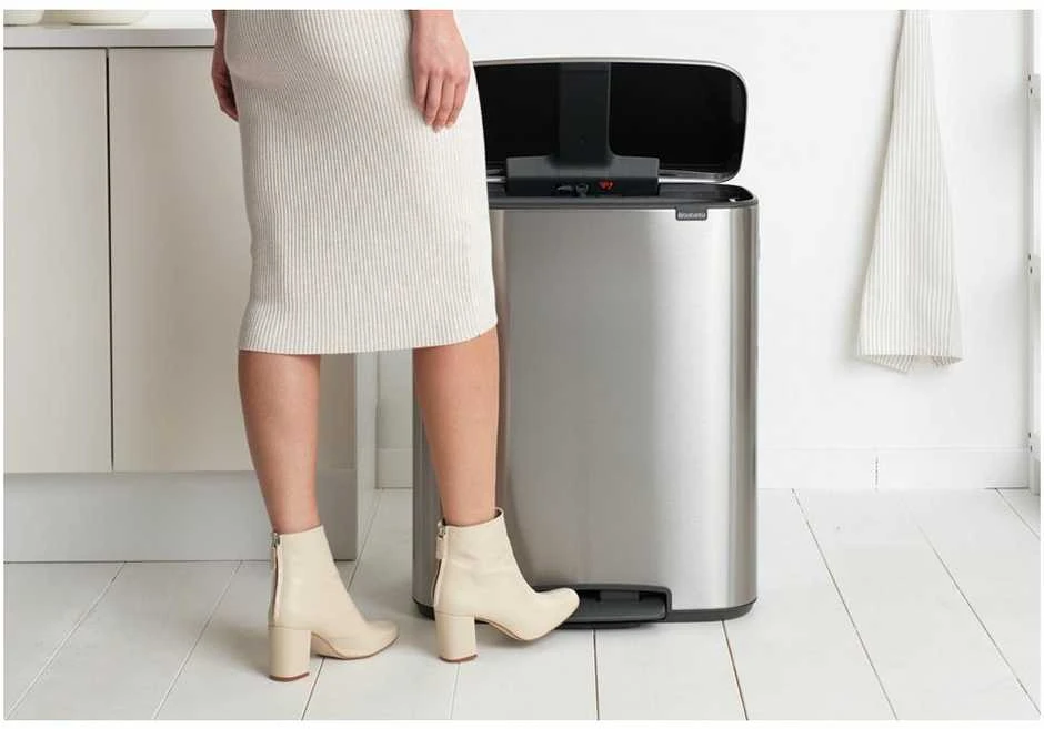 Brabantia Šiukšlių dėžė su pedalu, Bo 60L - matinės plieno spalvos
