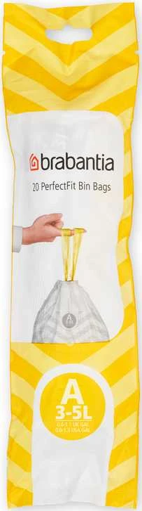 Brabantia Šiukšlių maišai A 3-5L (rit. 20vnt.) - Baltas