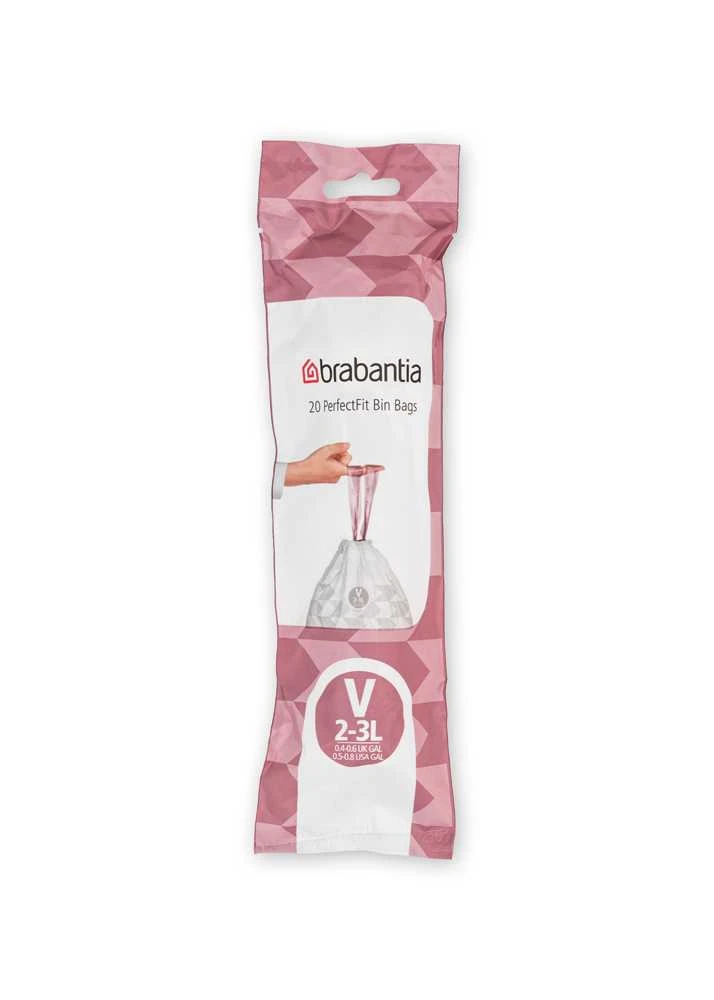 Brabantia Šiukšlių maišai V 2-3L (rit. 20vnt.) - Baltas
