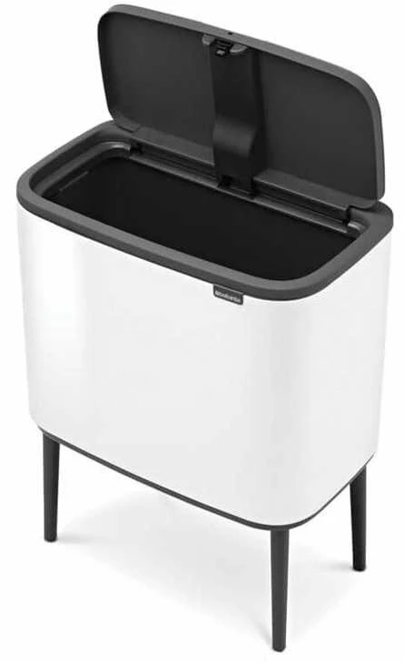 Šiukšlių dėžė Brabantia Bo Touch, 36 l, baltos spalvos