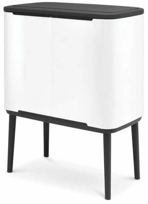Šiukšlių dėžė Brabantia Bo Touch, 36 l, baltos spalvos