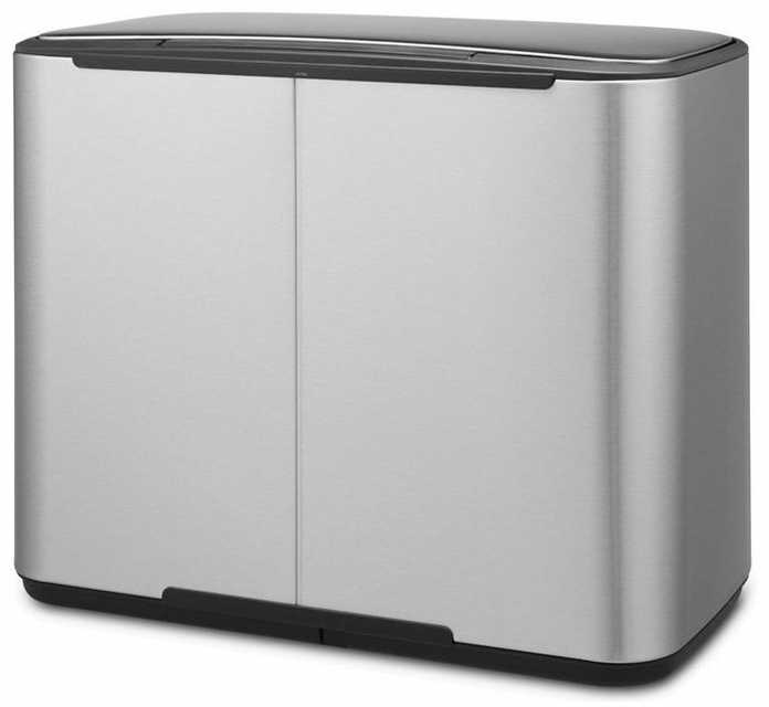 Šiukšlių dėžė su pedalu, Brabantia Bo 36L - plieno spalvos