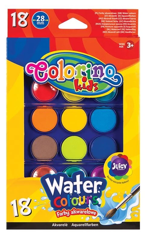 Akvarelė Colorino Kids, 18 spalvų