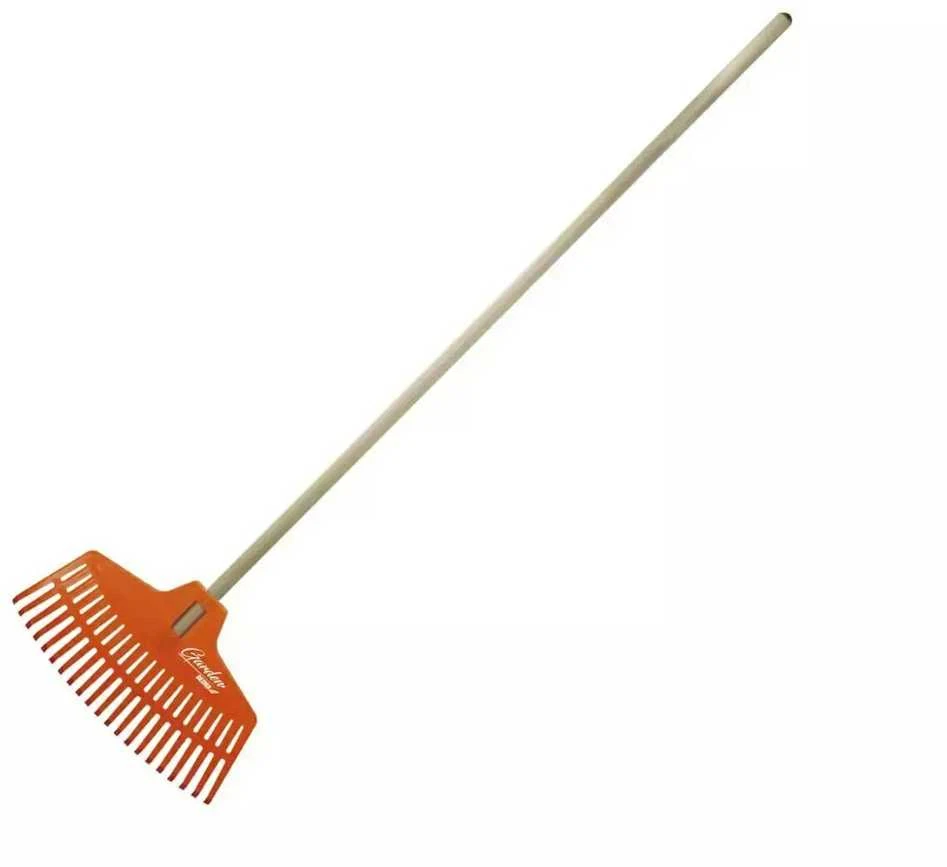Dedra Greblys su mediniu kotu pvc oraninis 134cm 22 mm