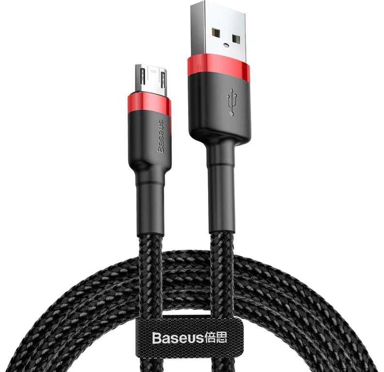 Kabelis BASEUS USB Type A M, MicroUSB M, 1m, juodas