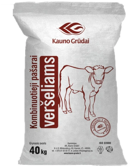 Kombinuoti pašarai galvijų prieaugliui (6-12 mėn) 40 kg