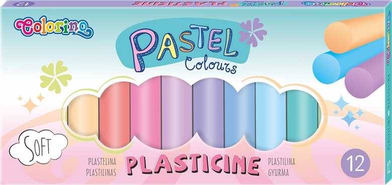 Plastilinas Colorino Pastel 12 pastelinių spalvų