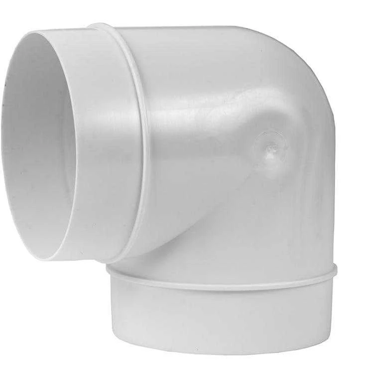 Europlast apaļo kanālu līkums plastmasas, Ø125mm, 90*
