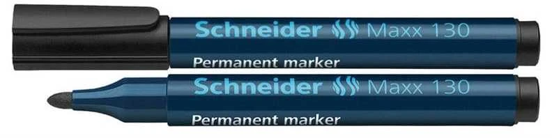 Žymeklis permanentinis Schneider Maxx 130, 1-3 mm, apvali galvutė, juodas 1213-018