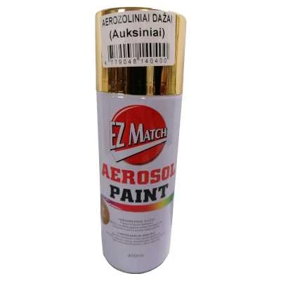 Universalūs aerozoliniai dažai EZ MATCH auksiniai 400 ml.