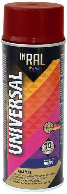 Universalūs blizgūs dažai INRAL UNIVERSAL GLOSSY, RAL 3011, rudai raudona, 400 ml