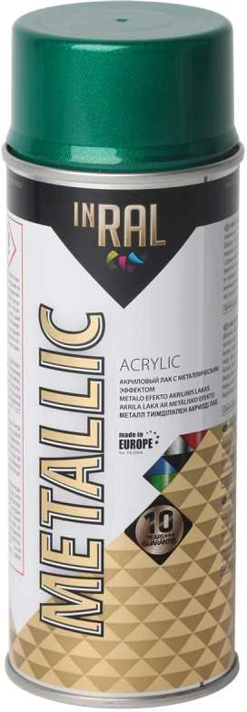 Aerozoliniai dažai INRAL METALLIC žali 400 ml