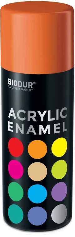 Akrilinė aerozolinė emalė BIODUR, oranžinė RAL2004, 400 ml