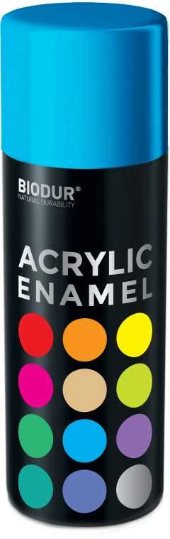 Akrilinė aerozolinė emalė BIODUR, šviesiai mėlyna RAL5015, 400 ml