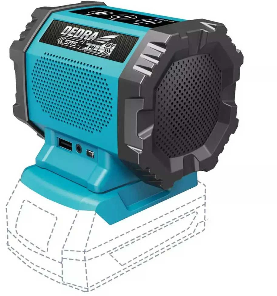 Dedra Akumuliatorinis garsiakalbis bluetooth USB lizdas 18V