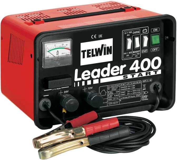 Akumuliatoriaus pakrovėjas-paleidėjas LEADER400 START 12-24V, Telwin