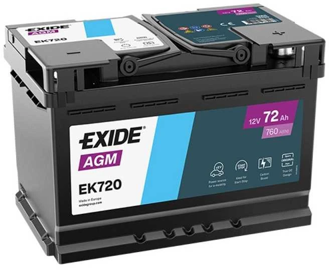 Exide AGM akumuliatorius EK720 72Ah