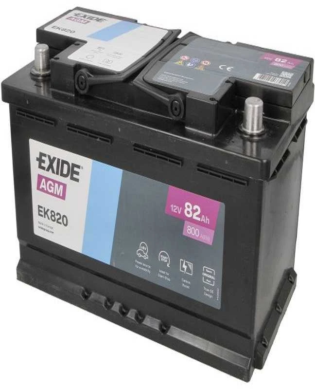 Exide AGM 82 Ah akumuliatorius su Start-Stop technologija