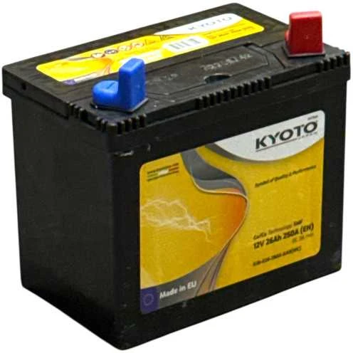 Akumuliatorius KYOTO 12 V, 26 Ah, 250 A, pliusas dešinėje