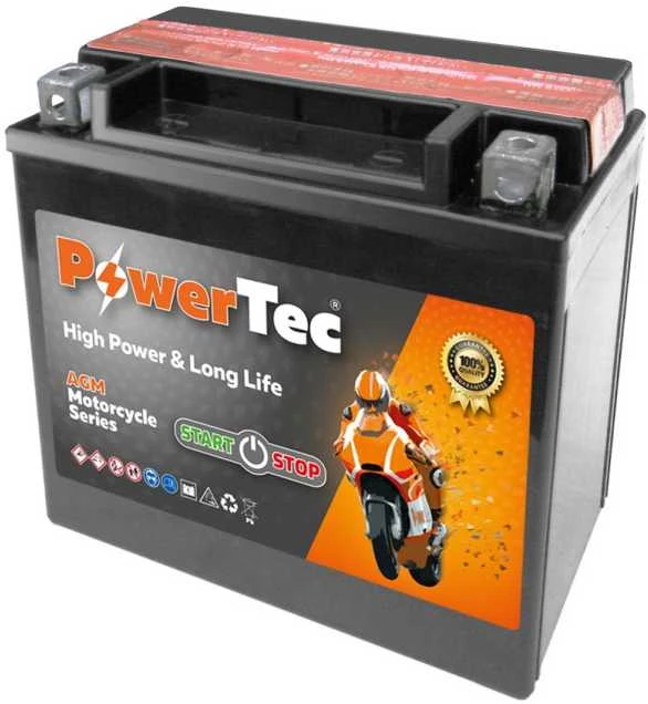 Akumuliatorius MOTO PowerTec 12 V, 12 Ah, 200 A