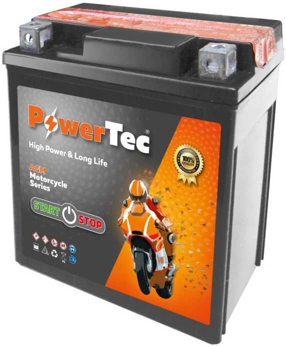 Akumuliatorius MOTO PowerTec 12 V, 6 Ah, 85 A