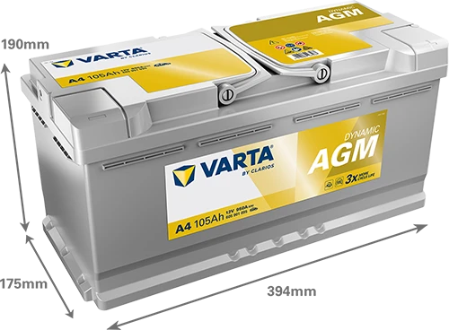 Varta Akumuliatorius 105 Ah 950 A EN 12V AGM
