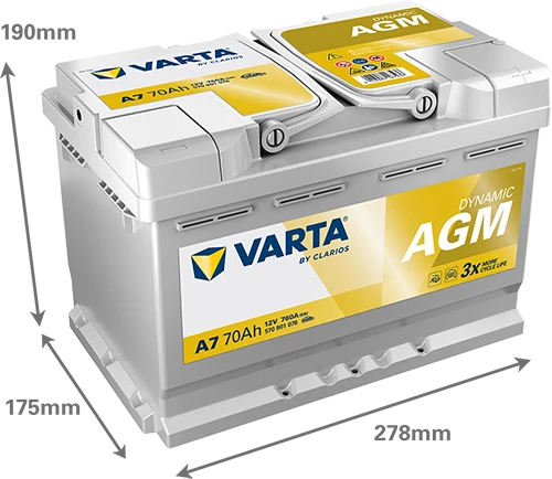 Varta Akumuliatorius 70 Ah 760 A EN 12V AGM