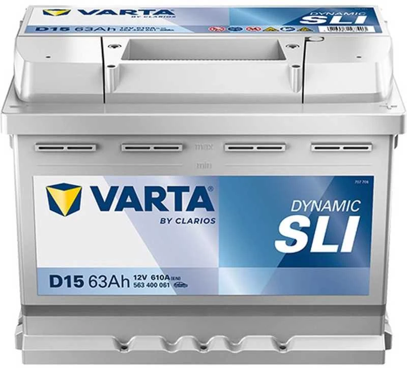 Varta D15 akumuliatorius 63Ah su techniniu lipduku
