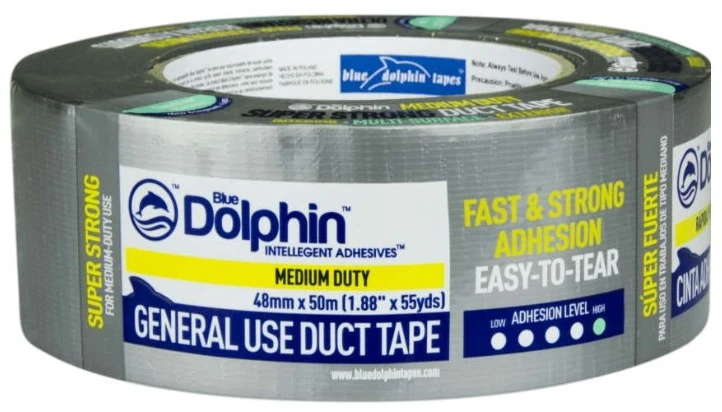 Blue Dolphin Mėlyna Dolphin Universali sidabrinė lipni juosta Mėlynas DOLPHIN, 48 mm x 50 m