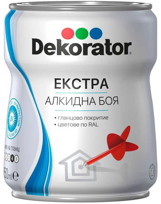 Blizgi alkidinė emalė DEKORATOR EXTRA, dramblio kaulo RAL1015, 2.5 l